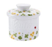 Butter Dish with Lid Pastoral Ceramic Butter Box Butter Dish Butter Keeper Cheese Storage Tank with Lid Household Yellow Oil Tank Butter Cup(Style B)