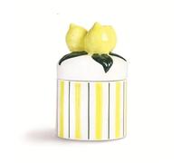 Butter Dishes Ceramic Butter Dish Striped Storage Jar for Kitchen Vase Candy Jar Jewelry Box(A)