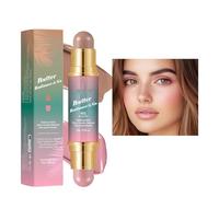 Butter Glow Contour Stick, Dual-Ended Multiuse Blendable Makeup Stick for Cheeks, Eyes and Lips, Lightweight Formula Soft Matte Finish Nourishing Blush and Bronzer Combo, Beachy Pink
