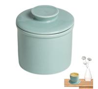 Butter Keeper - Grease Resistant But-TER Dish | Ceramic Butt-er Holder wi-th Lid | Butt-er Crock for Embellishing Dining Tables with Butter, Cheese, Jam, Chocolate