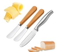 Butter Knife Set, Butter Knife Spreader, 3-Piece cute Knives and Spreaders for Smooth Dessert Cheese Spreading, Ideal for Breakfast Tea Parties Sandwich Making