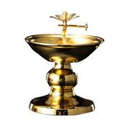 Butter Lamp Tea Light Holder, Ghee Lamp Butter Lamp Holder - Buddhist Altar Accessories Temple Decoration | Golden Oil Lamp, Art Table Decoration for Home, Living Room, Bedroom