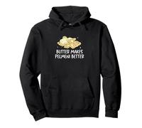 Butter Makes Pelmeni Better Funny Dumpling Russian Dish Fans Pullover Hoodie
