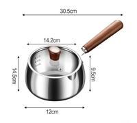 Butter Melting Pot with 304 Stainless Steel for Use on For Induction, Gas, and Electric Cooktops, Suitable for Melting Butter, Warming Milk, and Heating Sauces Evenly (1200ML)