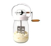 Butter Mixer,1500ML Butter Maker Mixing Tool - with Glass Bottle Hand Whisker,for Baking Kitchen Pastry Kids Food Flour Jam Sauce Cream Bread