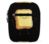 Butter on Toast Cute Unisex Multi Purpose Mini Crossbody Bag Waterproof Small Shoulder Purse for Work Travel Shopping
