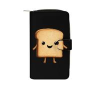 Butter on Toast Leather Wallets Zipper 12 Card Slots Pouch