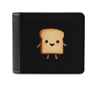 Butter on Toast Trendy Bifold Wallet for Men Classic ID Window Large Capacity Slim Leather Wallets