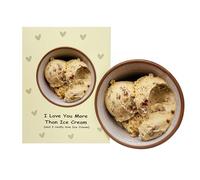 Butter pecan ice cream Shaped Greeting Card, Love Card, for Him Her, Cute Birthday Card Gifts for Boyfriend Girlfriend, Greeting Card for Husband Wife, I love you more than ice cream Greeting Card.