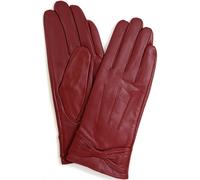 Butter Soft Premium Leather Glove, Bow, Stitch Design & Fleece Linning SNUGRUGS Red XL