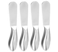 Butter Spreader Knife, Butter Knife 4Pcs 5x1 Inch Silver Spreader Stainless Steel with Comfortable Grip Sharp for, Stainless Steel
