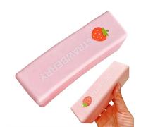 Butter Squishies, Strawberry Butter Stick Slow Rising Squishies Toy, PU Salted Strawberry Butters Squeeze Fidget Toy for Stress Relief Hand Relax for Office Mother's Day Father's Day (Pink)