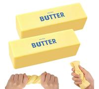Butter Squishy, 2PCS Butter Stick Squishes Stress, Slow Rising Squishies, Cheese Squishy Butter Stress Ball, Anxiety Relief Fidget Sensory for Office, School & Travel