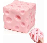 Butter Squishy | Cheese Squishy | Salted Butter Design Stress Relief Squishies for Desk | 4oz Replica Sensory Fidget for Adults | Funny-Themed Office Decor (Pink A)