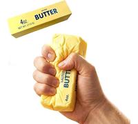 Butter Squishy,Giant Butter Squishy Toy,Slow Rebound Cute Butter Squeeze Stress Balls,Stress Relief Sensory Toy,Realistic Fidget Toys Anxiety Relief Sensory for Adults Kids,Funny-Themed Office Decor