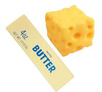 Butter Squishy, Salted Butter Design Stress Relief Squishies for Desk, Anxiety Relief Fidget Toy Sensory Toys For Adults & Kids, Funny-Themed Office Decor A way to pass the time（Butter & Cheese 2PC）