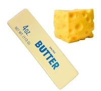 Butter Squishy, Soft Cheese Squishys Stress Relief Block,Squeeze Cheese Stress Toy, Portable Decompression Sensory Toy, Anxiety Relief Fidget Toy for Kids Adults Office Home (A)