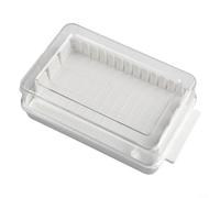 Butter Storage Container with Lid for Refrigerator, Designed with Transparent Lid and Inner Ridge, Enables Uniform 5 Gram Slices and Keeps Butter Fresh