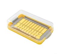Butter Storage Container with Lock Lid, Stainless Steel Cutting Grid to Divide Butter into Equal Portions, Easy to Carry and Store (S)