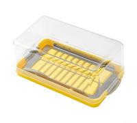 Butter Storage Container with Lock Lid, Stainless Steel Cutting Grid to Divide Butter into Equal Portions, Easy to Carry and Store (L)