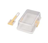 Butter storage container with secure airtight lid for countertop and fridge door shelves, suitable for East and West Coast butter varieties (A)