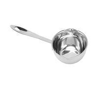 Butter Warmer, Induction Bottom Heating Evenly Stainless Steel Double Pour Spout Milk Pot Rustproof Extended Handle All in One Design Butter Melting Pot with Hanging Hole for Stove Top(300ML)