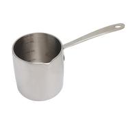 Butter Warmer Pot, Turkish Coffee Pot Milk Warmer Pot Small Sauce Pan with Scales and Spout Tri-Ply Stainless Steel (450ML/15oz)