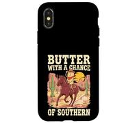 Butter With A Chance Of Southern Cooking Pun Case for iPhone X/XS