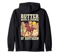 Butter With A Chance Of Southern Cooking Pun Zip Hoodie