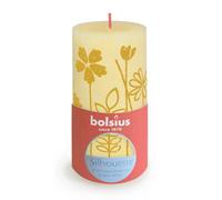 Butter Yellow Bolsius Rustic Silhouette Pillar Candle