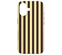 Butter Yellow Brown Striped Aesthetic Preppy Stripes Girly Case for iPhone 17