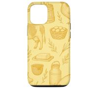 Butter Yellow Homestead Farm Animals Cozy Rustic Pattern Case for iPhone 12/12 Pro