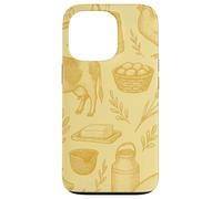 Butter Yellow Homestead Farm Animals Cozy Rustic Pattern Case for iPhone 13 Pro