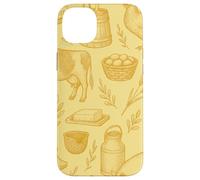 Butter Yellow Homestead Farm Animals Cozy Rustic Pattern Case for iPhone 14 Plus