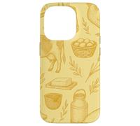 Butter Yellow Homestead Farm Animals Cozy Rustic Pattern Case for iPhone 14 Pro