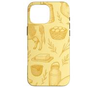 Butter Yellow Homestead Farm Animals Cozy Rustic Pattern Case for iPhone 16 Pro Max