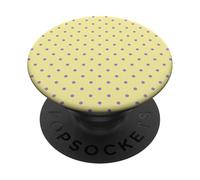Butter Yellow Purple Tiny Polka Dot Boho Vintage Aesthetic PopSockets Adhesive PopGrip
