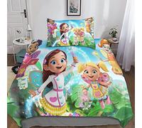 Butterbean's Café Season Duvet Cover 3D Printed Bedding with Pillowcases Microfiber Animation Quilt Cover with Hidden Zipper Closure 2 Pieces Set Suitable for Children And Teenagers Single（135x200cm）