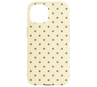 Buttercream Yellow Brown Tiny Polka Dot Pattern Aesthetic Case for iPhone 15