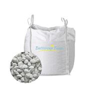 Buttercup Farm 10-20mm White Dover Cobbles - Premium Aggregate Bulk Bag - 850 Kilos