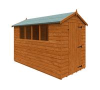 Buttercup Farm 10 X 5 Feet Budget Apex 9mm Shed - Solid Wood/softwood/pine - L295 X W145 X H210.9 Cm - Burnt Orange