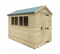 Buttercup Farm 10 X 6 Feet Apex Premier 16mm Shed - Solid Wood/softwood/pine - L295 X W175 X H242.3 Cm - Green