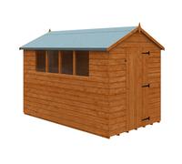 Buttercup Farm 10 X 6 Feet Budget Apex 9mm Shed - Solid Wood/softwood/pine - L295 X W175 X H217.9 Cm - Burnt Orange