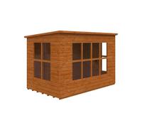 Buttercup Farm 10 X 6 Feet Penthouse 12mm Shed - Solid Wood/softwood/pine - L295 X W175 X H204.1 Cm - Burnt Orange