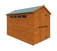 Buttercup Farm 10 X 6 Feet Security Apex 12mm Shed - Solid Wood/softwood/pine - L295 X W175 X H217.9 Cm - Burnt Orange