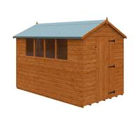 Buttercup Farm 10 X 6 Feet Super Apex 12mm Shed - Solid Wood/softwood/pine - L295 X W175 X H217.9 Cm - Burnt Orange