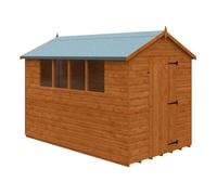 Buttercup Farm 10 X 6 Feet Super Apex 12mm Shed - Solid Wood/softwood/pine - L295 X W175 X H217.9 Cm - Burnt Orange