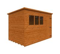 Buttercup Farm 10 X 6 Feet Super Pent 12mm Shed - Solid Wood/softwood/pine - L295 X W175 X H204.1 Cm - Burnt Orange