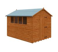 Buttercup Farm 10 X 7 Feet Budget Apex 9mm Shed - Solid Wood/softwood/pine - L295 X W205 X H224.9 Cm - Burnt Orange