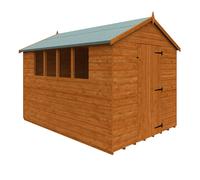 Buttercup Farm 10 X 7 Feet Super Apex 12mm Shed - Solid Wood/softwood/pine - L295 X W205 X H224.9 Cm - Burnt Orange